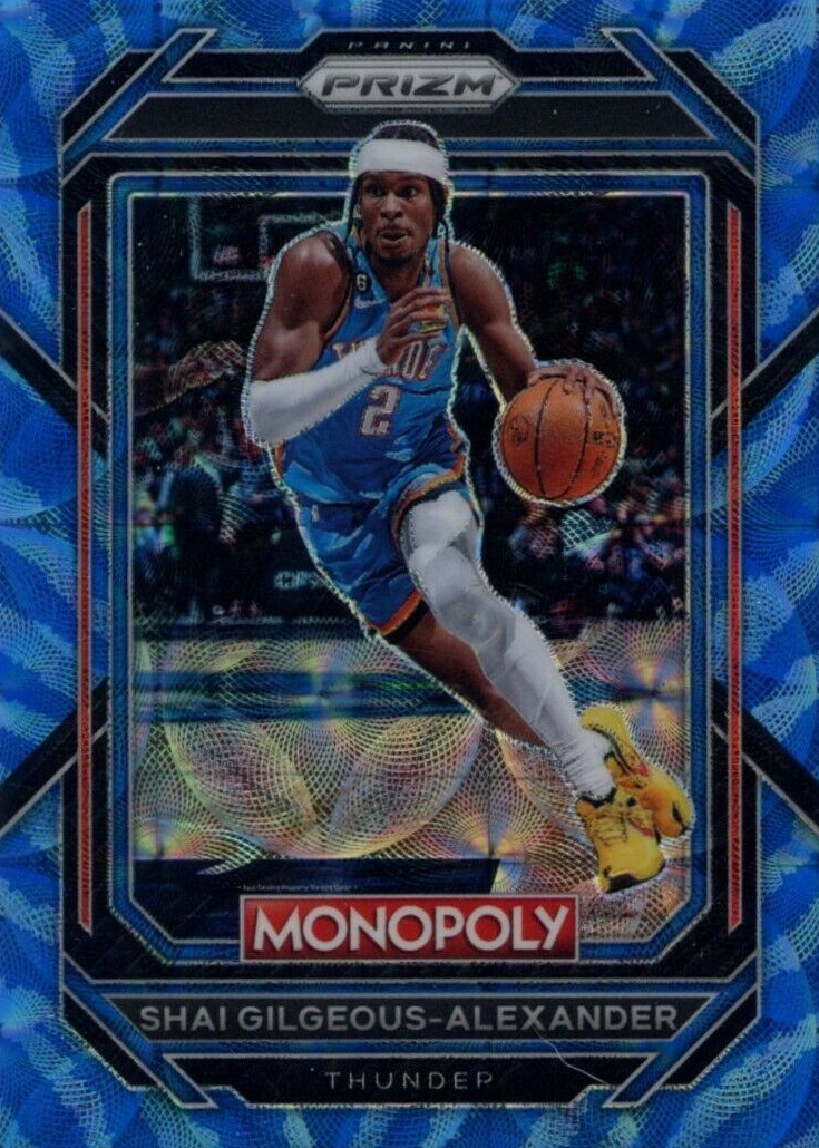 Shai Gilgeous-Alexander 2022 Prizm Monopoly #62 Boardwalk Blue 