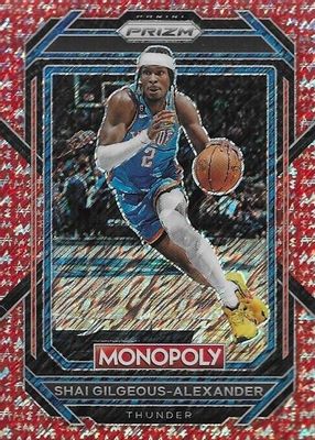 2022 Prizm Monopoly #62 Red Money Shimmer /100
