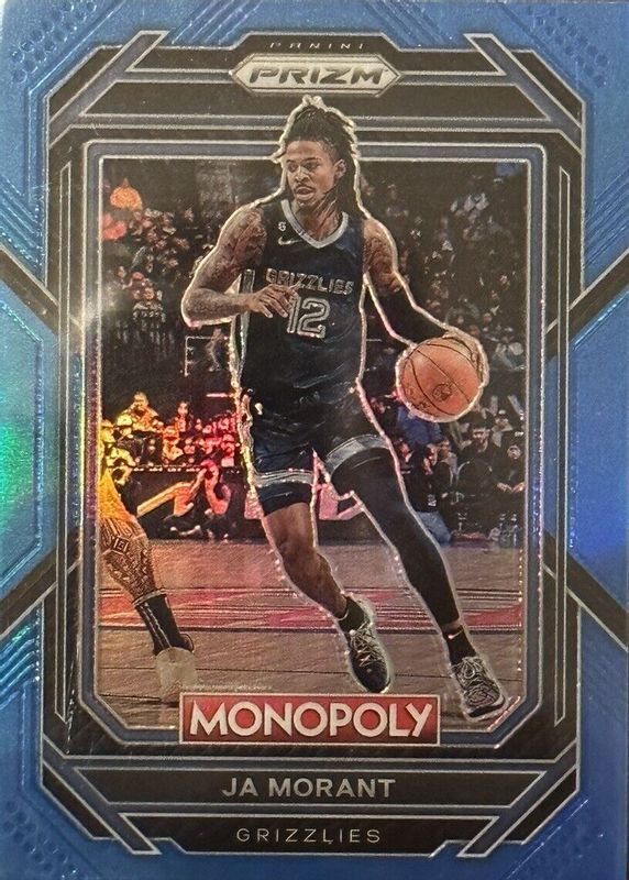 Ja Morant 2022 Prizm Monopoly #43 Blue /15 RAW