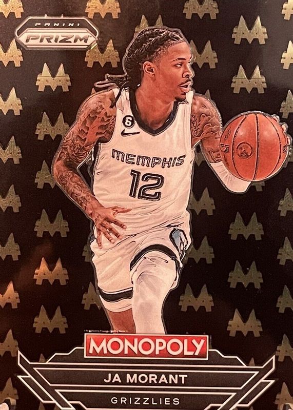 Ja Morant 2022 Prizm Monopoly #M11 Money - Black /(SSP) SGC 9