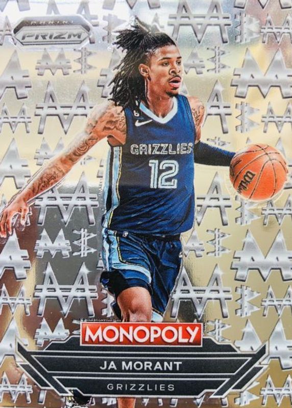 Ja Morant 2022 Prizm Monopoly #M11 Money - White /(SSP) RAW