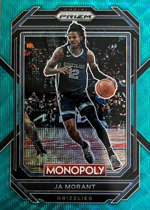 Ja Morant 2022 Prizm Monopoly #43 Teal Wave RAW