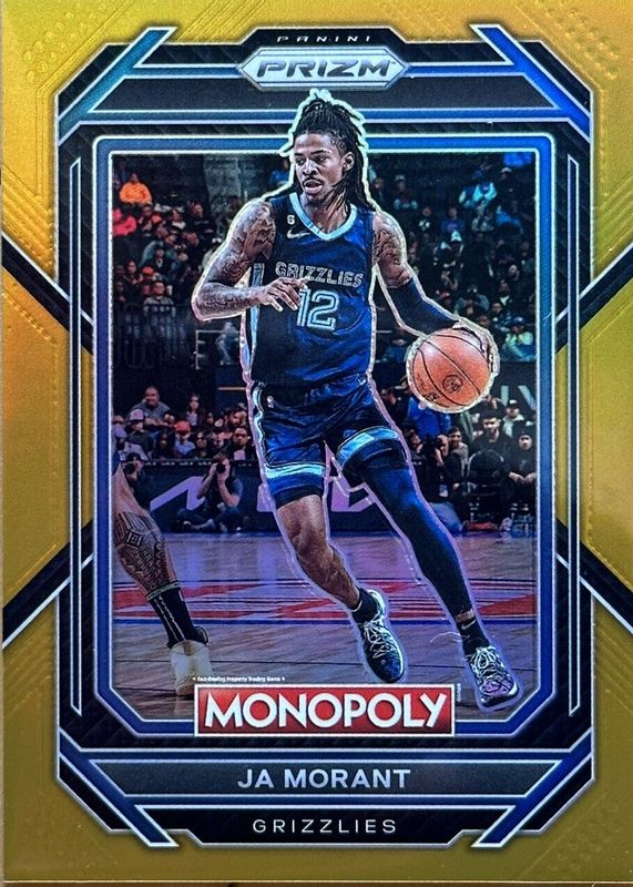 Ja Morant 2022 Prizm Monopoly #43 Gold /49 RAW