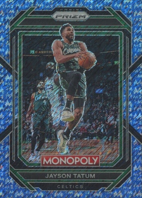 Jayson Tatum 2022 Prizm Monopoly #4 Blue Money Shimmer /10 PSA 10