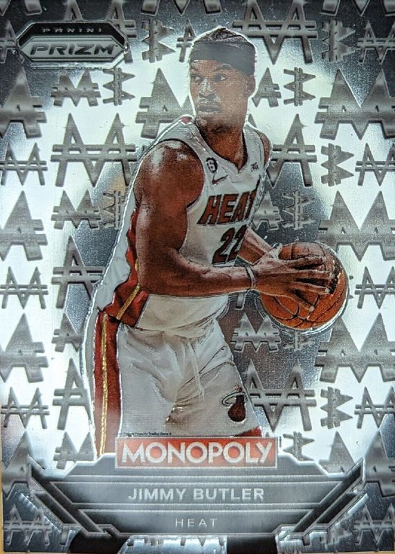 Jimmy Butler 2022 Prizm Monopoly #M12 Money - White /(SSP) PSA 9