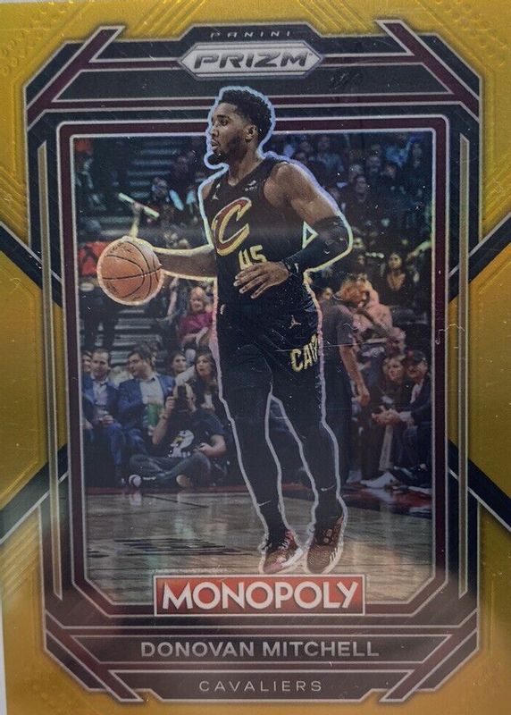 Donovan Mitchell 2022 Prizm Monopoly #18 Gold /49 RAW