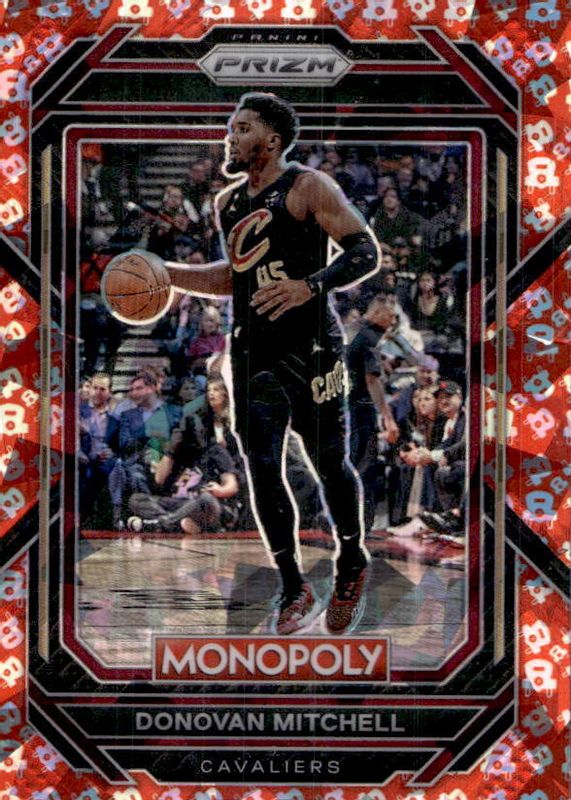 Donovan Mitchell 2022 Prizm Monopoly #18 Free Parking RAW