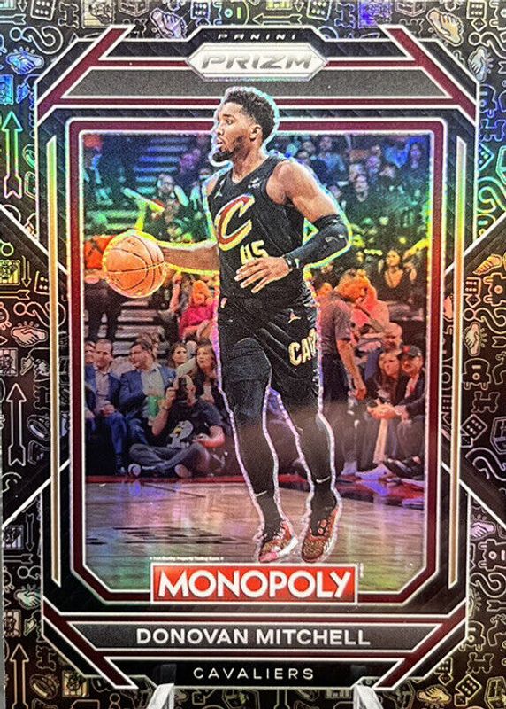 Donovan Mitchell 2022 Prizm Monopoly #18 Black Icons RAW