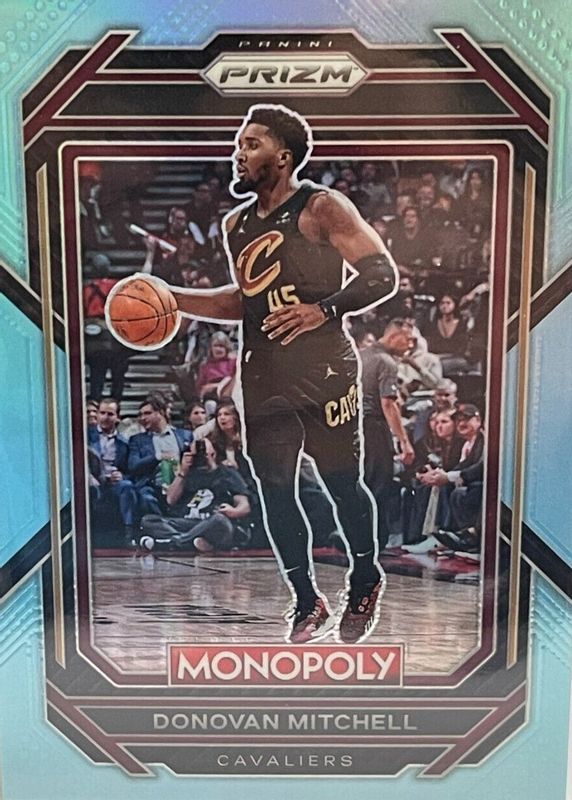 Donovan Mitchell 2022 Prizm Monopoly #18 Light Blue /199 PSA 9