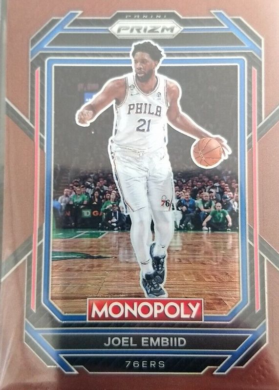 Joel Embiid 2022 Prizm Monopoly #67 Brown /249 PSA 10