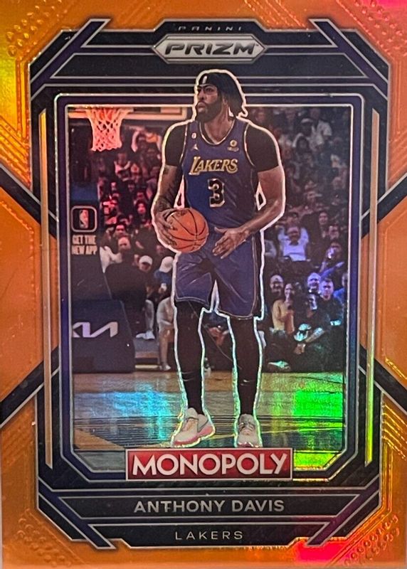 Anthony Davis 2022 Prizm Monopoly #41 Orange /124 PSA 10