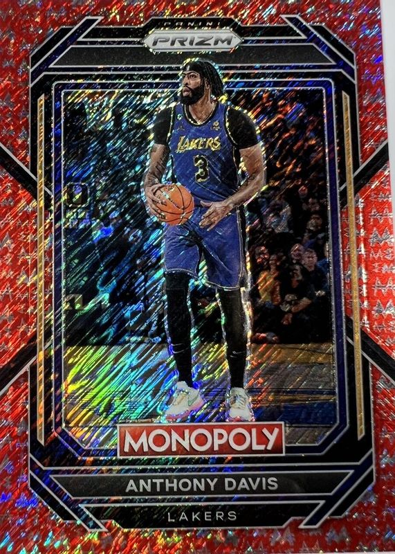 Anthony Davis 2022 Prizm Monopoly #41 Red Money Shimmer /100 PSA 10