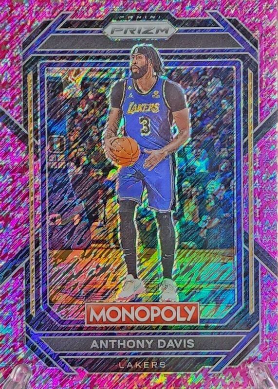 Anthony Davis 2022 Prizm Monopoly #41 Pink Money Shimmer /5 PSA 10