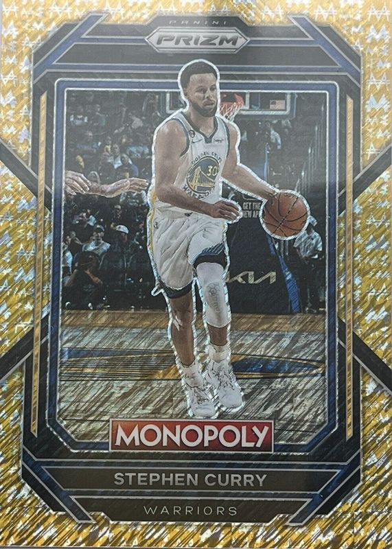 Stephen Curry 2022 Prizm Monopoly #28 Gold Money Shimmer /500 PSA 10