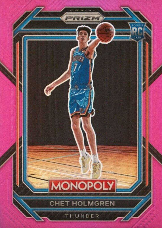 Chet Holmgren 2022 Prizm Monopoly #63 Pink /149 Rookie SGC 9.5