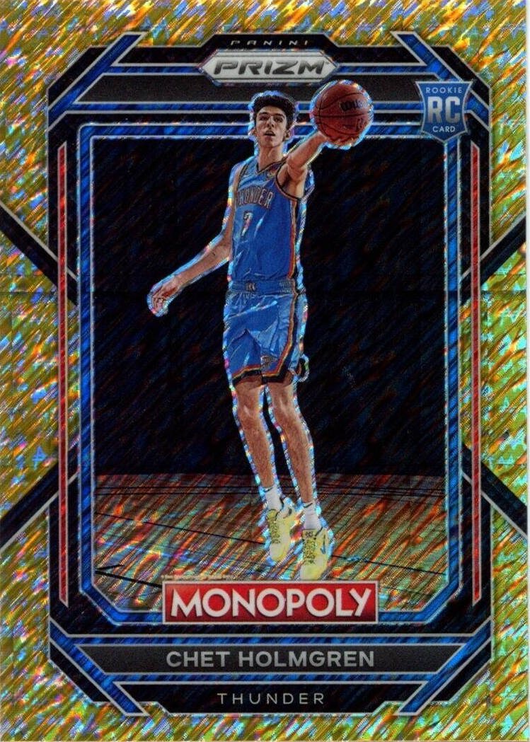 Chet Holmgren 2022 Prizm Monopoly #63 Gold Money Shimmer /500