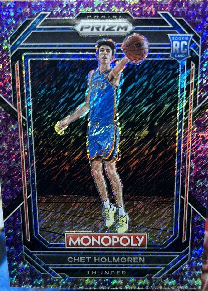 Chet Holmgren 2022 Prizm Monopoly #63 Purple Money Shimmer /50