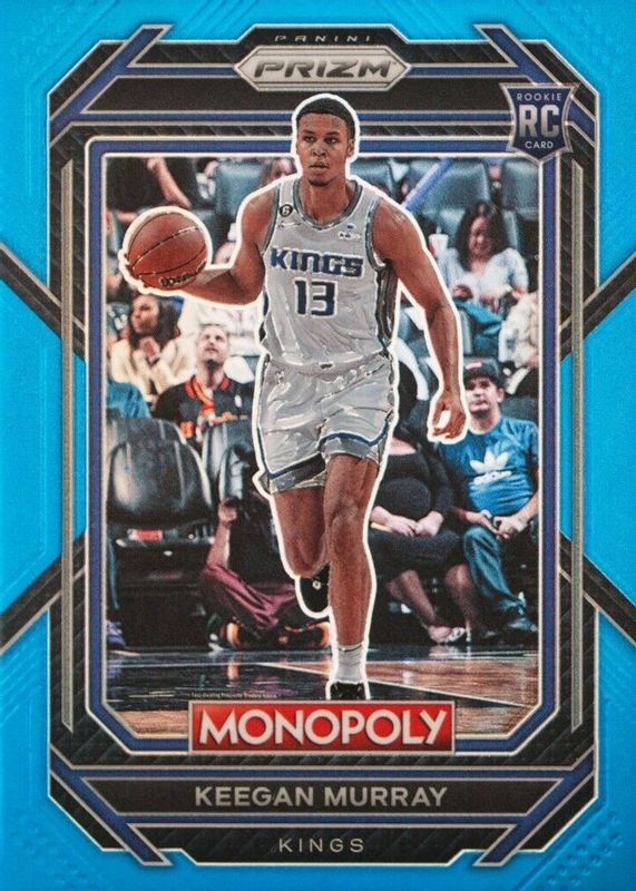 Keegan Murray 2022 Prizm Monopoly #78 Boardwalk Blue /15 Rookie PSA 10