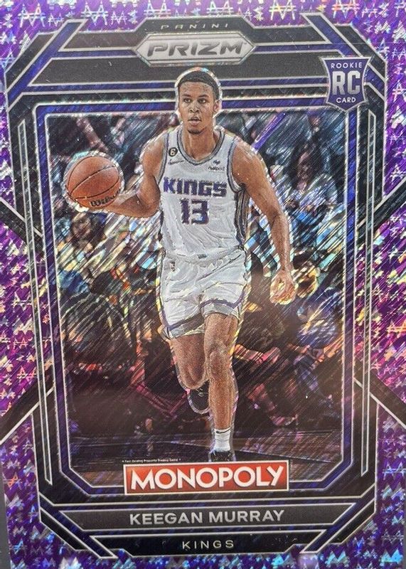 Keegan Murray 2022 Prizm Monopoly #78 Purple Money Shimmer /50 Rookie PSA 10