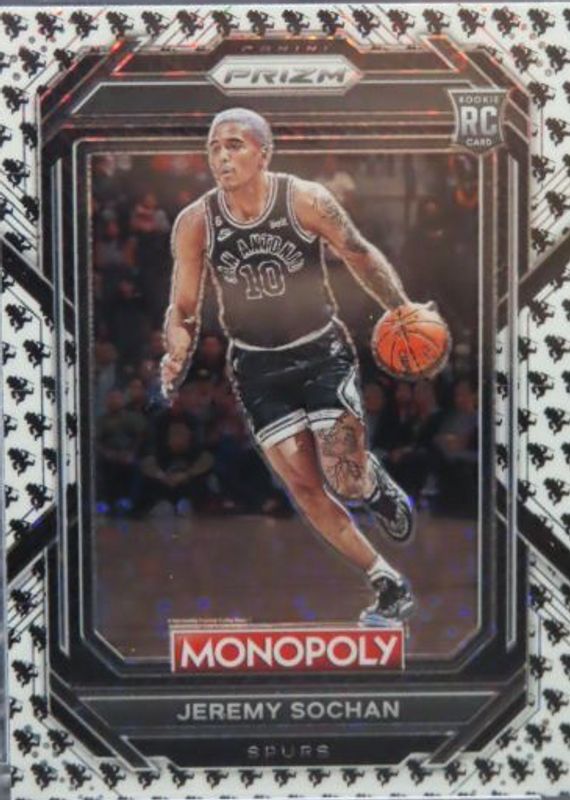 Jeremy Sochan 2022 Prizm Monopoly #80 Running Mr. Monopoly Rookie RAW