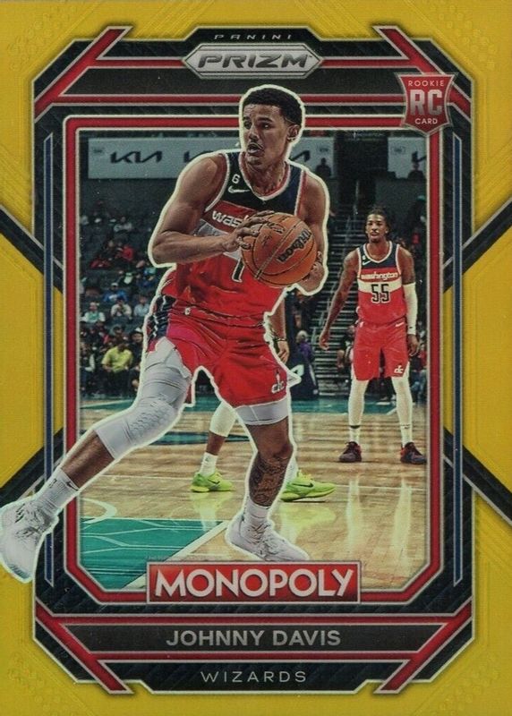 Johnny Davis 2022 Prizm Monopoly #90 Gold /49 Rookie PSA 10