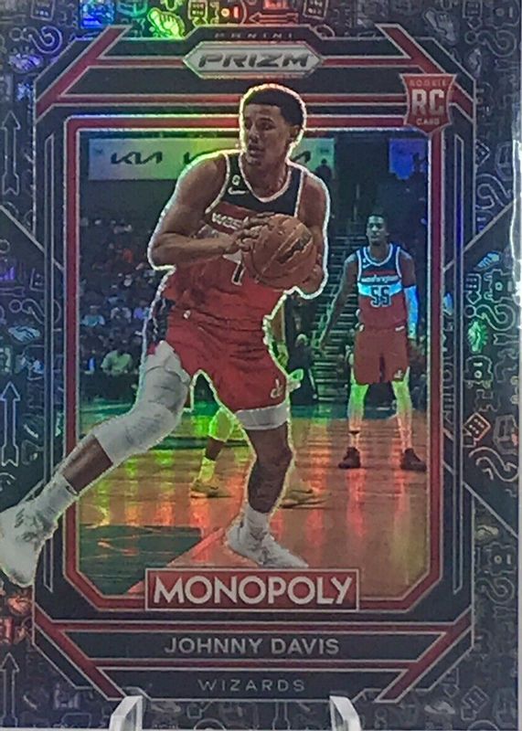 Johnny Davis 2022 Prizm Monopoly #90 Black Icons Rookie PSA 10