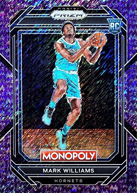 Mark Williams 2022 Prizm Monopoly #12 Purple Money Shimmer /50 Rookie PSA 10