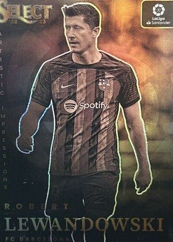 Robert Lewandowski 2022 Select La Liga #13 Artistic Impressions /(SSP) RAW