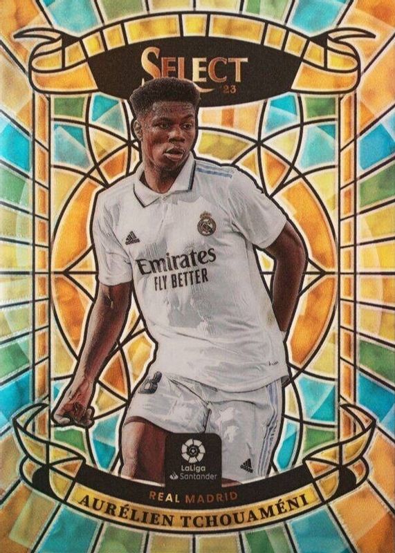 Aurelien Tchouameni 2022 Select La Liga #18 Stained Glass /(SSP) Rookie RAW