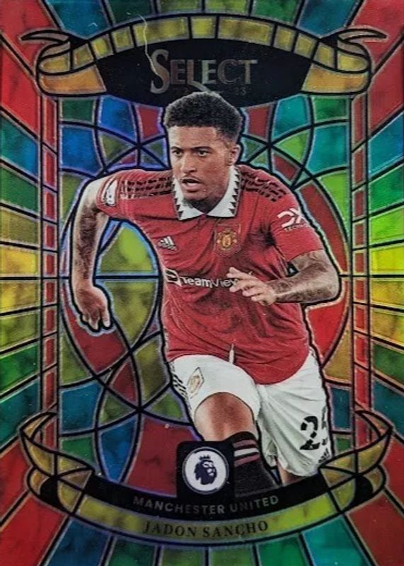 Jadon Sancho 2022 Select Premier League #21 Stained Glass /(SSP) SGC 9