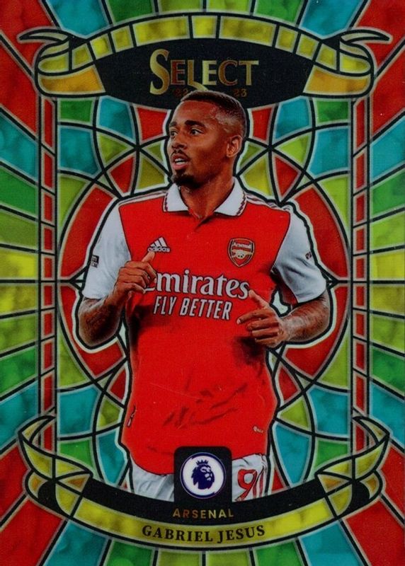 Gabriel Jesus 2022 Select Premier League #28 Stained Glass /(SSP) RAW