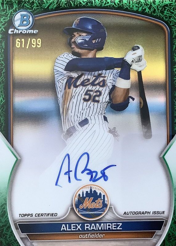 Alex Ramirez 2023 Bowman #CPA-AR Chrome Prospect Auto - Green Grass Refractor /99 RAW