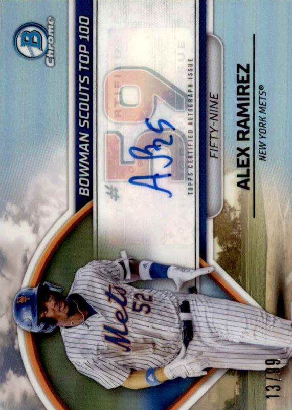 Alex Ramirez 2023 Bowman #BTP-59 Bowman Scouts' Top 100 Autographs /99 PSA 10