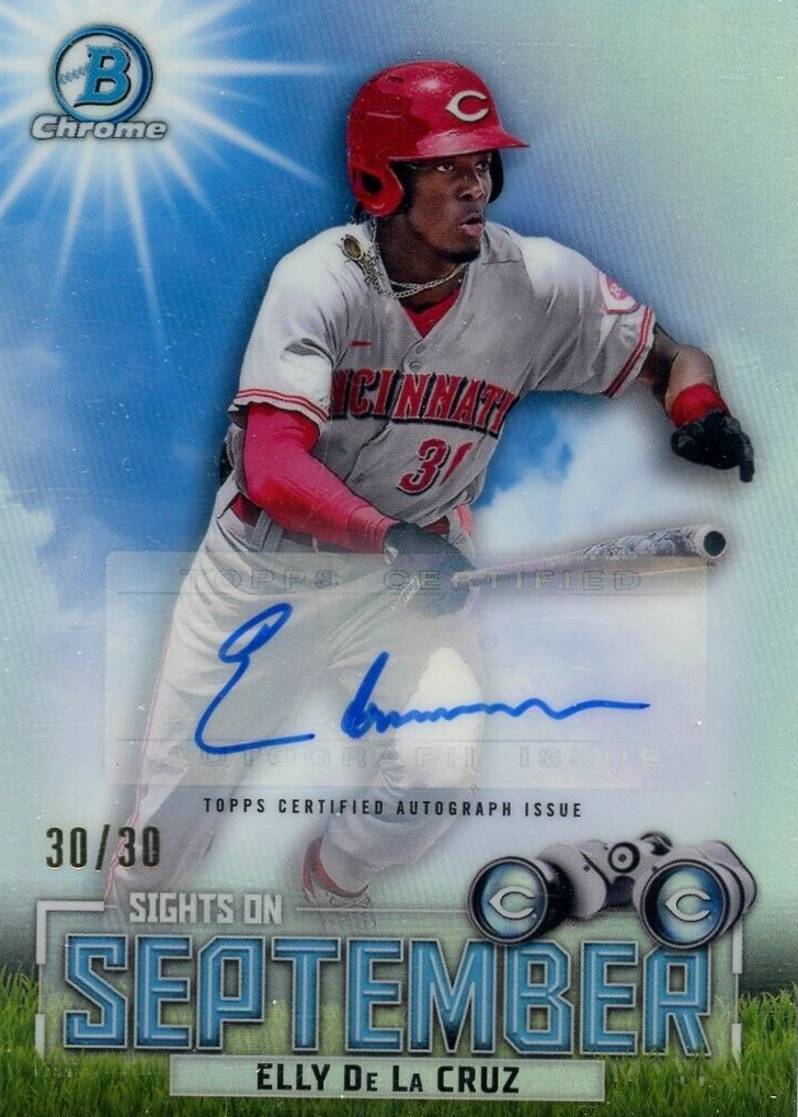 Elly De La Cruz 2022 Bowman Mega Box #BCP-50 Chrome Prospects - Pink Mojo  Refractor /199 (1st) PSA 10 Price Guide - Sports Card Investor