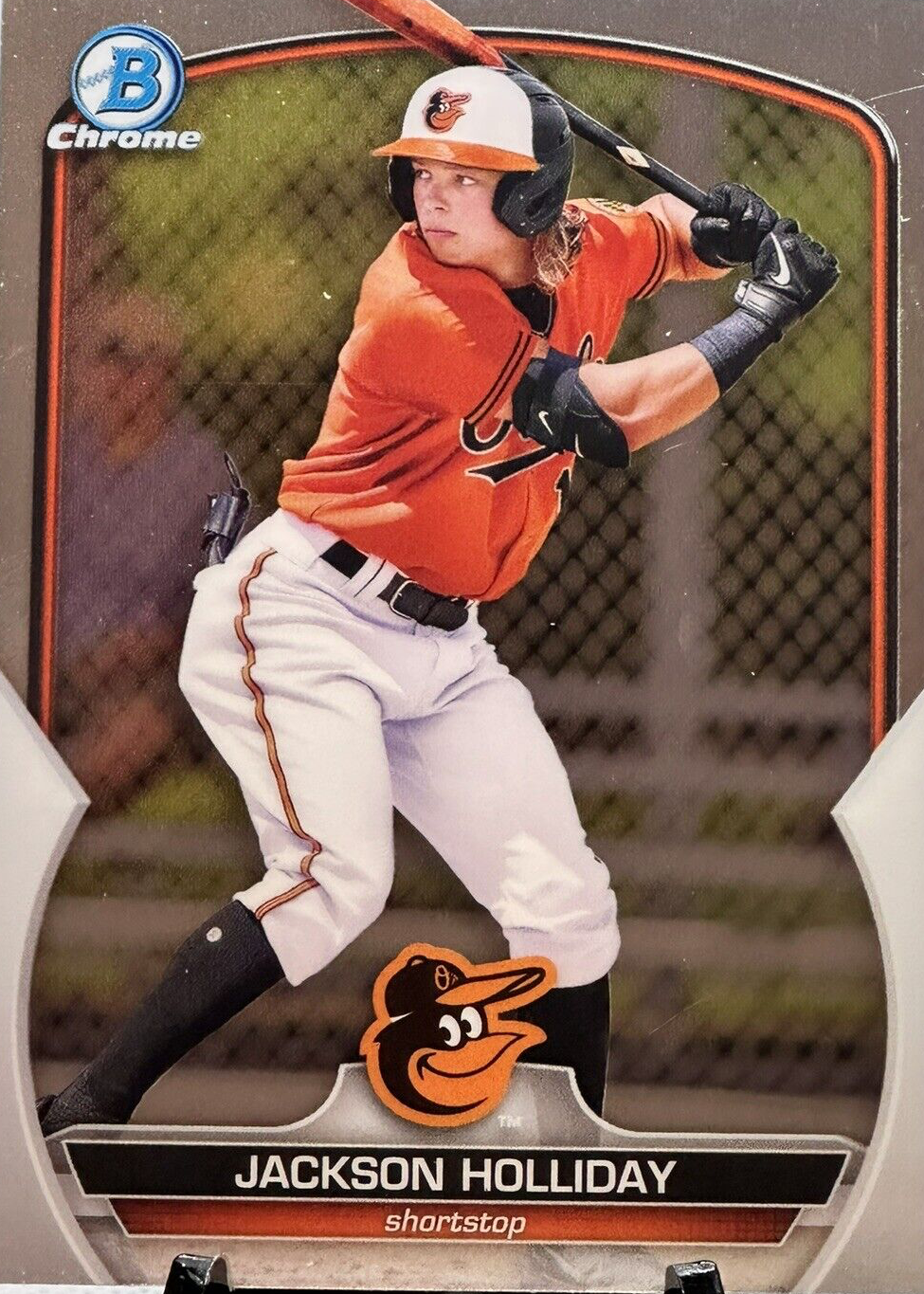 Jackson Holliday 2023 Bowman Chrome Silver Refractor Rookie Card #BDC-118 Orioles