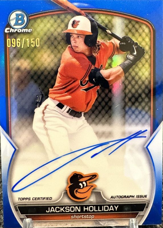 Jackson Holliday 2023 Bowman Mega Box Chrome Prospect Auto - Mojo Refractor  #BMA-JH Price Guide - Sports Card Investor