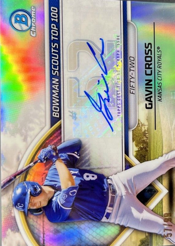 Gavin Cross 2023 Bowman #BTP-52 Bowman Scouts' Top 100 Autographs /99 RAW