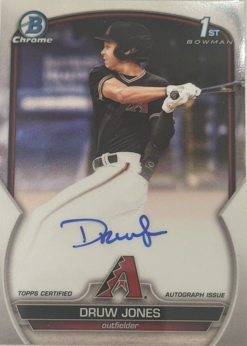 35シリ DRUW JONES ドリュー・ジョーンズ 直筆サインカード leaf Druw Jones Baseball Cards