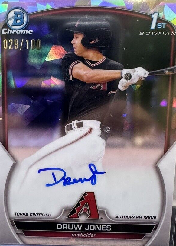 35シリ DRUW JONES ドリュー・ジョーンズ 直筆サインカード leaf Druw Jones 2023 Leaf Rookie Continuum Autograph Auto #'d 140