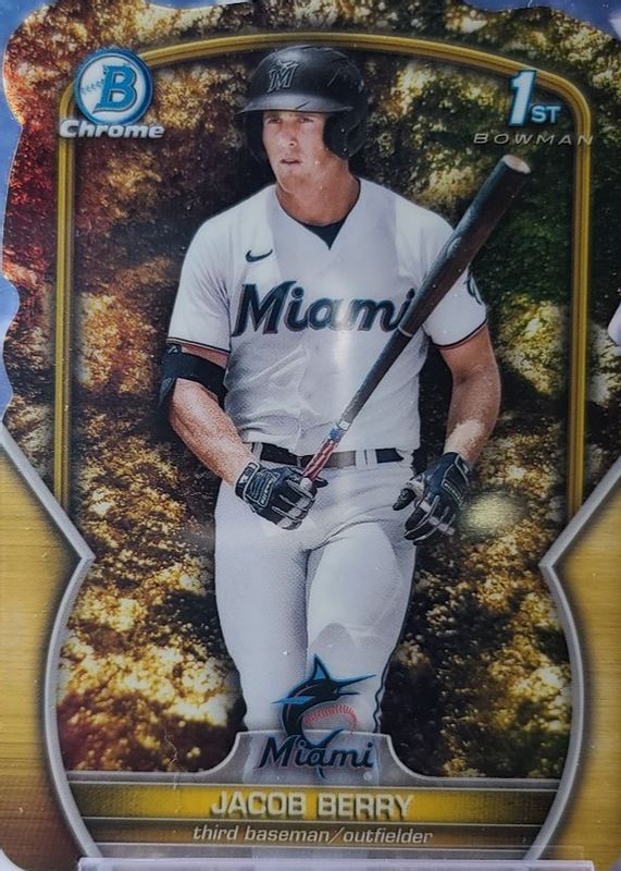 Jacob Berry 2023 Bowman #BCPD-108 Chrome Prospects - Special Die-Cut Variation /49 (1st) RAW