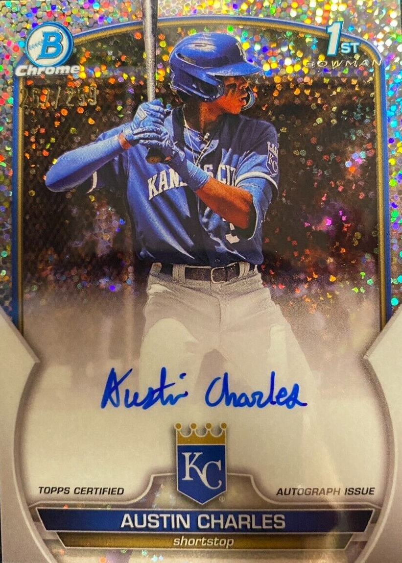 Austin Charles 2023 Bowman #CPA-AC Chrome Prospect Auto - Speckle 