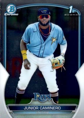  2023 Bowman Chrome Mega Box Prospects Mojo Refractor #BCP-61  Junior Caminero 1st Bowman Tampa Bay Rays Baseball NM-MT : Collectibles &  Fine Art