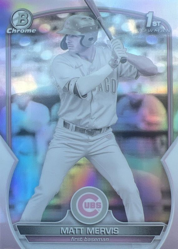 Matt Mervis 2023 Bowman #BCP-74 Chrome Prospects - Pearl Refractor (1st) Rookie SGC 10