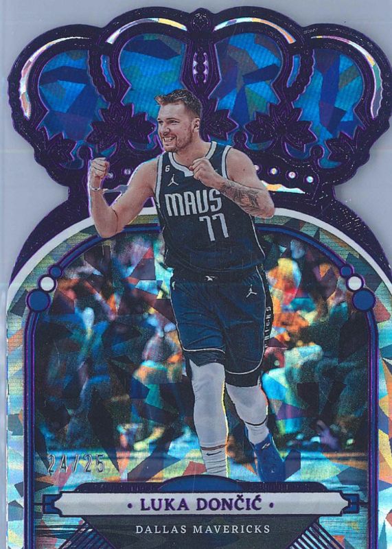 Luka Doncic 2022 Crown Royale #80 Purple Crystal /25 PSA 10