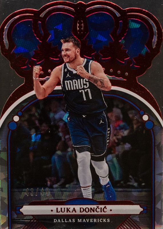 Luka Doncic 2022 Crown Royale #80 Red Crystal /49 RAW
