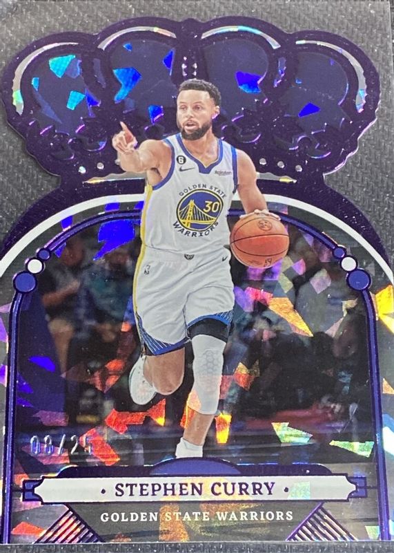 Stephen Curry 2022 Crown Royale #45 Purple Crystal /25 PSA 10