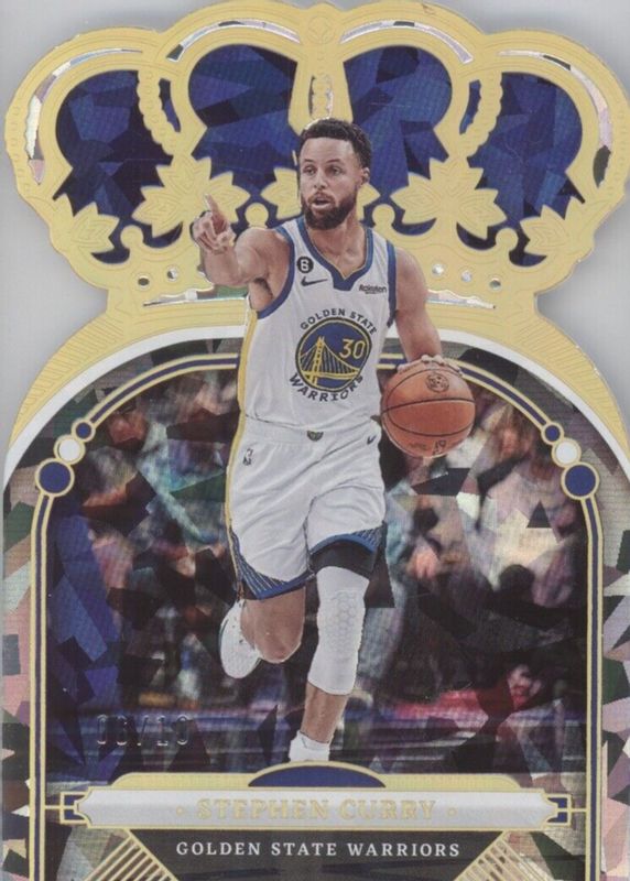 Stephen Curry 2022 Crown Royale #45 Gold Crystal /10 SGC 10