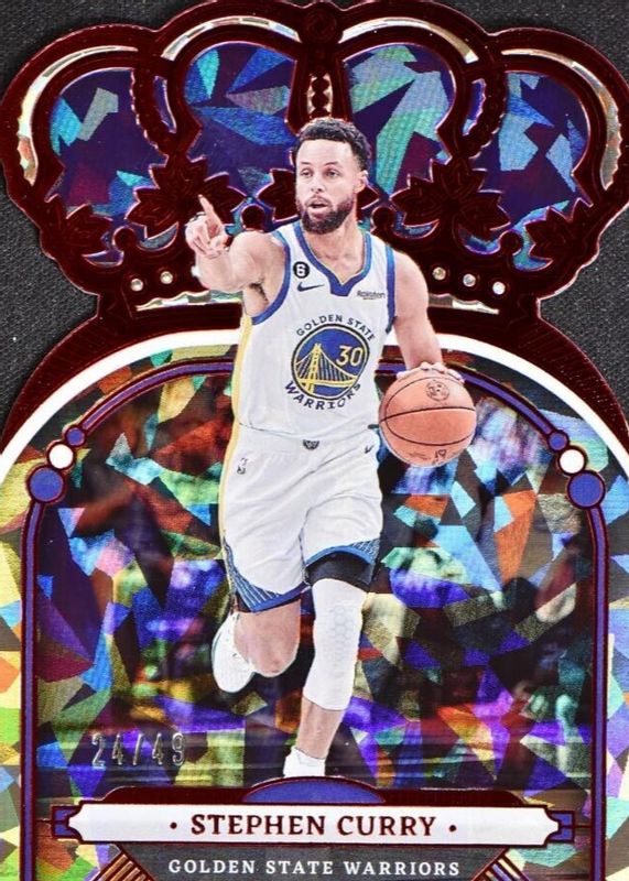 Stephen Curry 2022 Crown Royale #45 Red Crystal /49 BGS 9