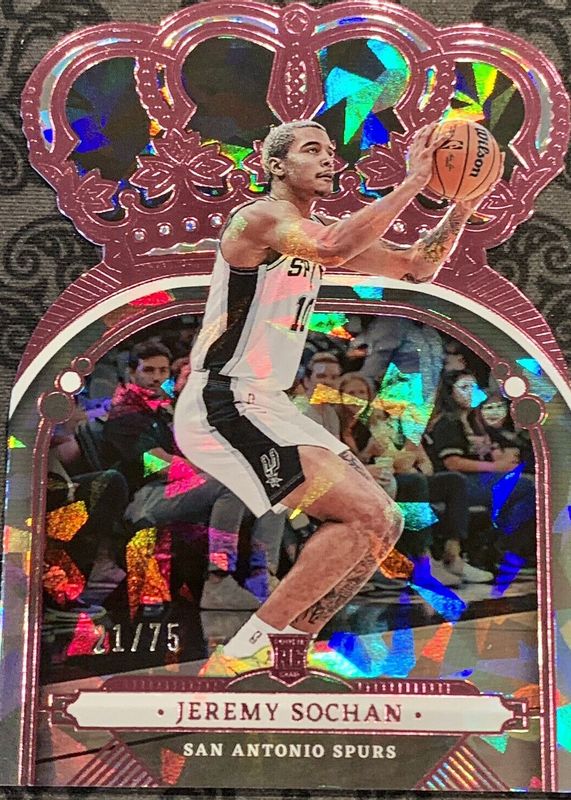 Jeremy Sochan 2022 Crown Royale #53 Pink Crystal /75 Rookie SGC 10