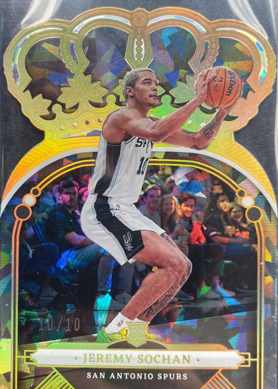 Jeremy Sochan 2022 Crown Royale #53 Gold Crystal /10 Rookie SGC 10